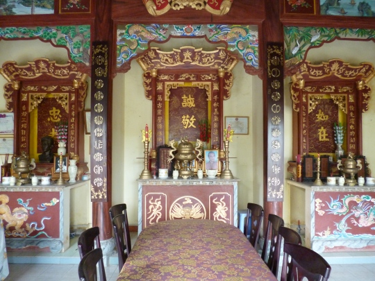 The larger family temple where traditional ceremonies and family get-togethers take place